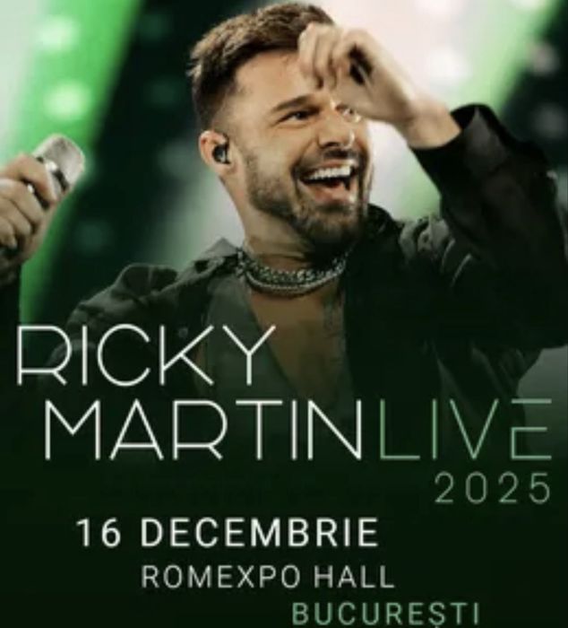 Vand 2 bilete concert Bucuresti Ricky Martin 16.12.2025