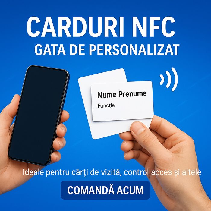Set 10 CARDURI NFC TAG 215 - ALBE - Carduri de vizita/acces