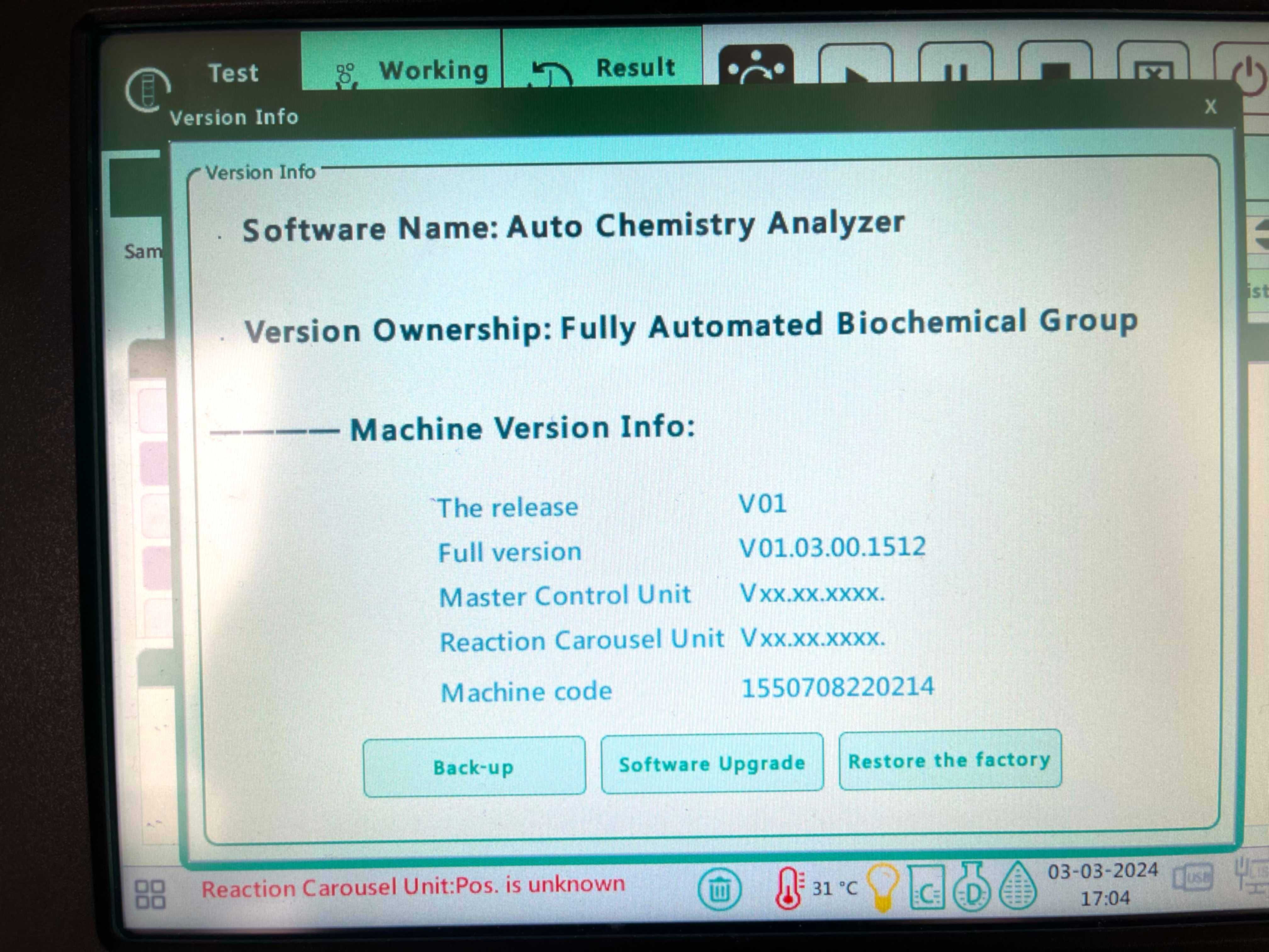 Analizator Automat Biochimie GS100