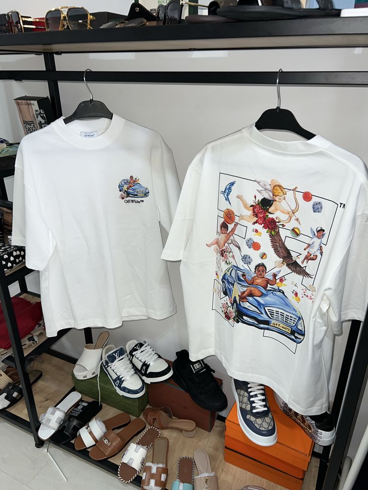 Tricou off white colectia noua bumbac 100%