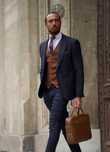 Sacou blazer slim 48 M de lux Eduard Dressler lana super 120's bumbac