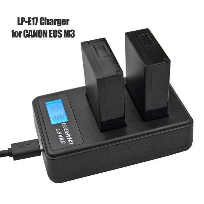 Двойно зарядно LC-E17 за батерии LP-E17 за Canon