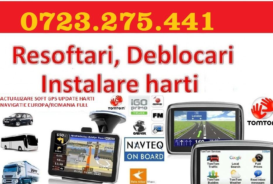 Harti Navigatii GPS GARMIN,Mio,Evolio,Smailo,Navon,Serioux,GPS harti