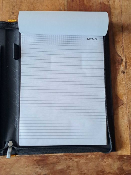 папка луксозна за документи черен с жълто Марксман Marksman Размер А