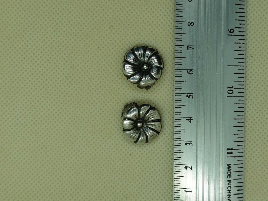 Cercei clips rozetă florală – argint 830 Hugo Grün