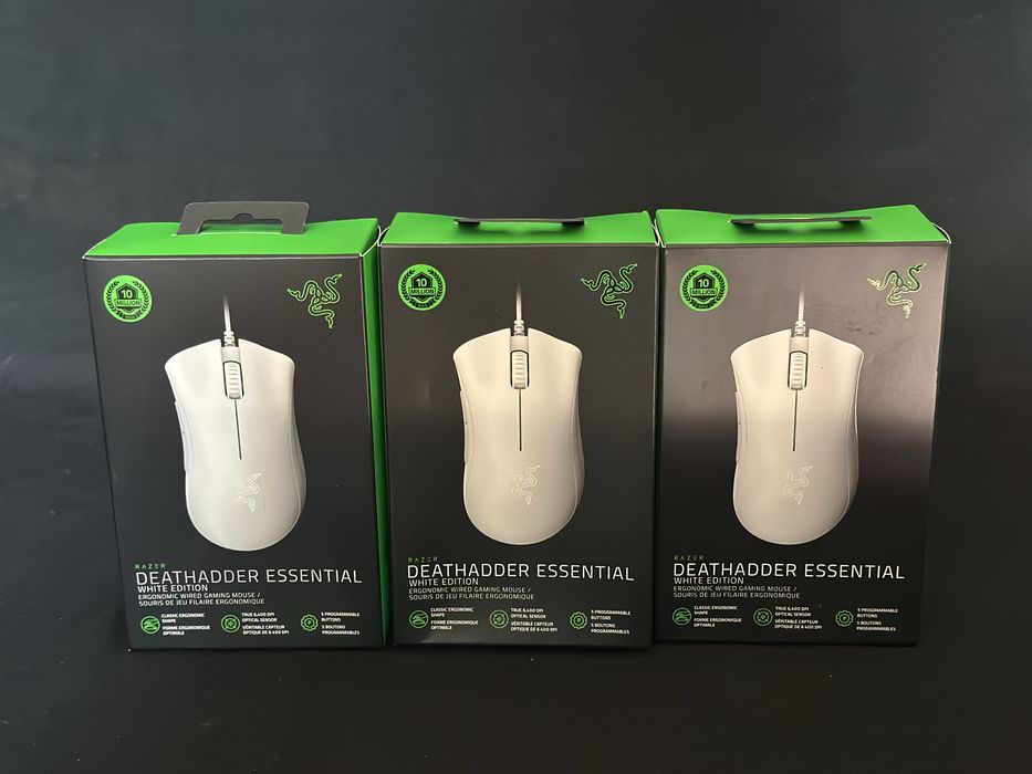 Razer deathadder essential white mercury
