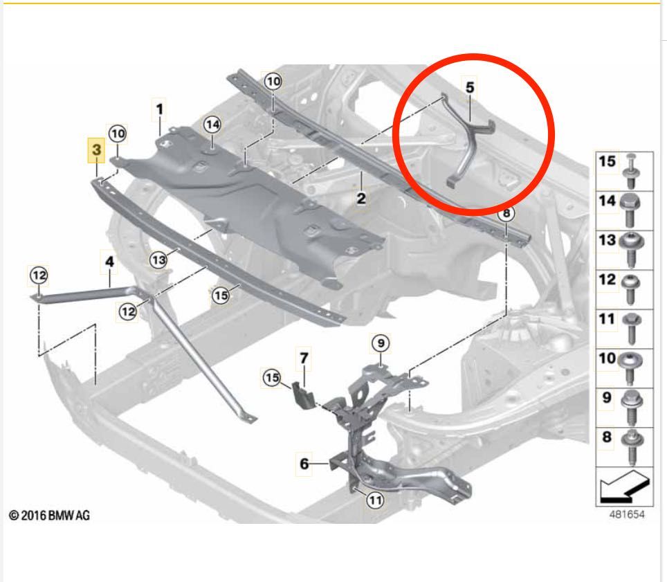 Suport trager  forma Y pentru BMW G30/G31
