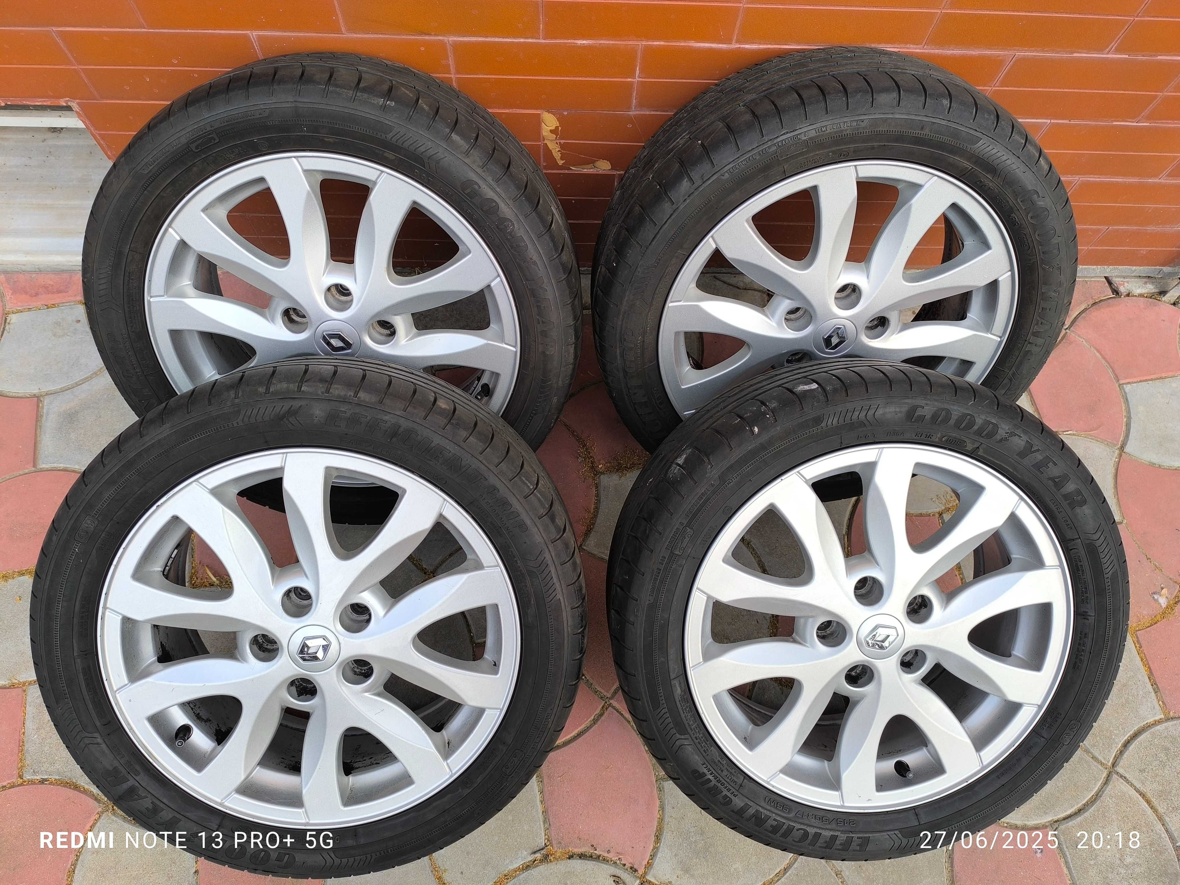 Roti aliaj Renault 5x114 Laguna 3,Scenic,Megane3-215/50/R17- Goodyear