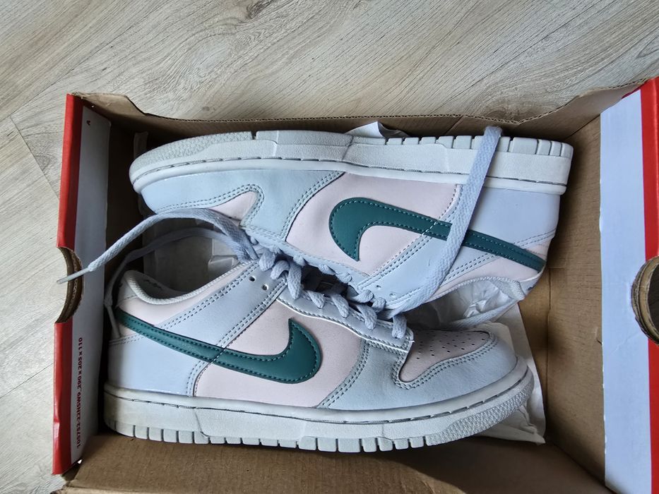Nike Dunk Low Football Grey Mineral Teal Pearl Pink размер 38.5.