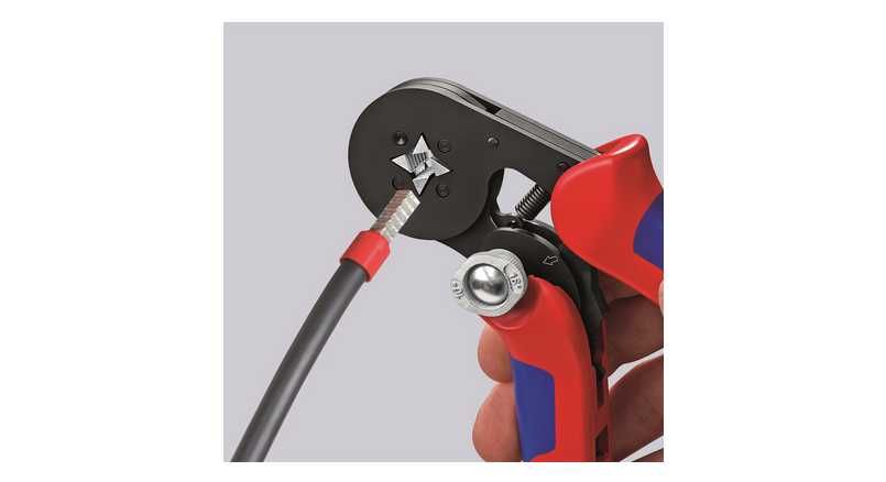 Клещи KNIPEX автоматични за кримпване на кабелни накрайници