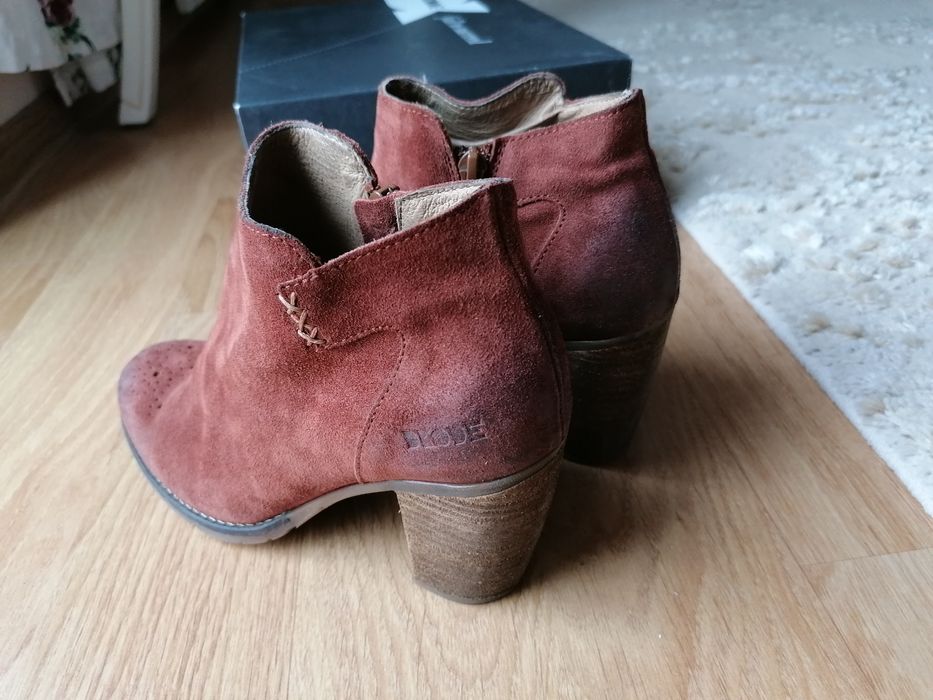 Botine 38 maro roscat piele naturala