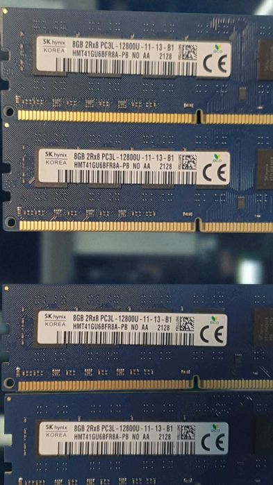 Memorie PC 16GB DDR3 1600, Kit 2 x 8GB DDR3L 1600 Hynix, Garantie
