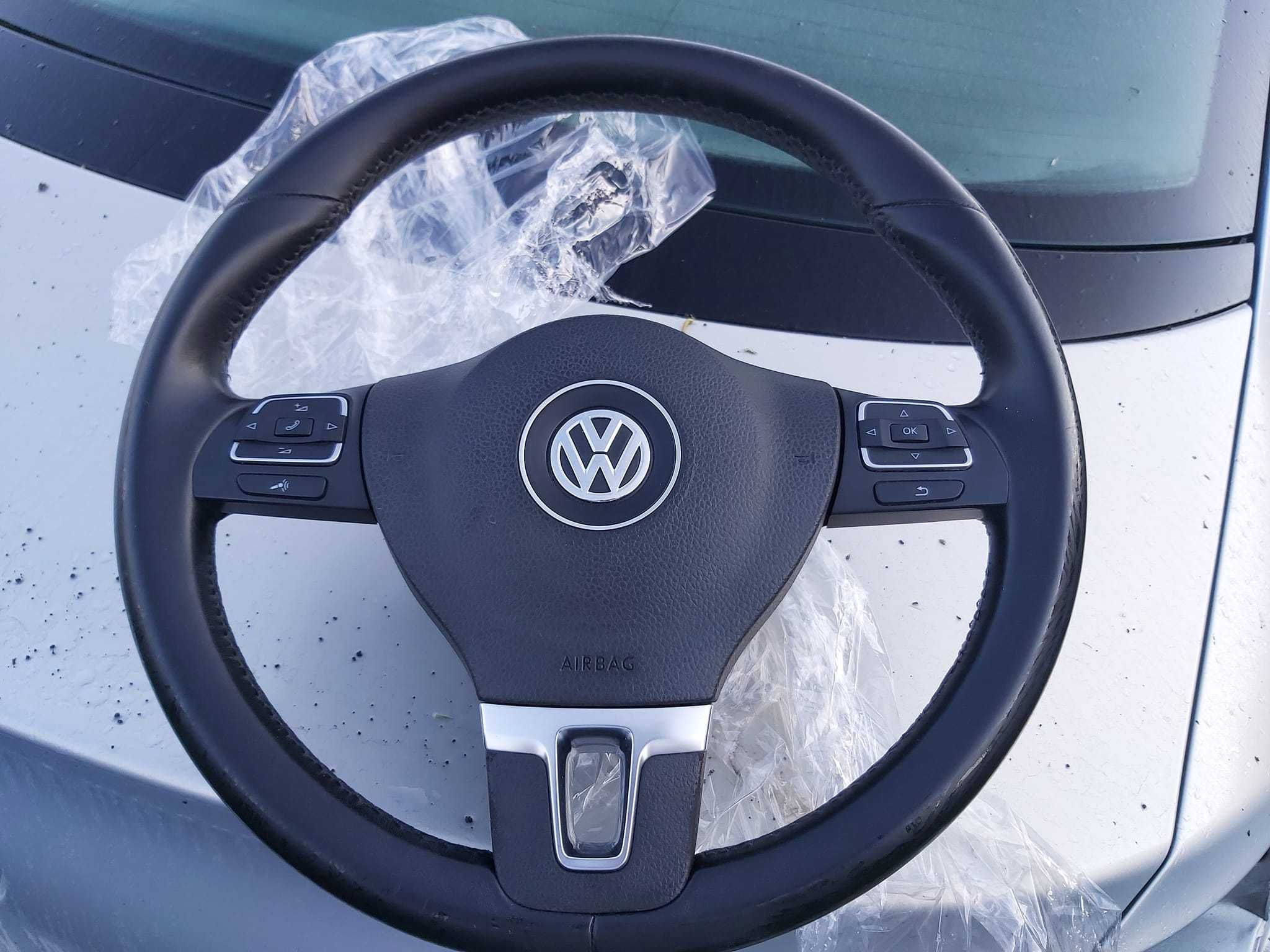 Volan piele cu comenzi si airbag vw passat b6/b7/cc/tiguan/golf6 etc