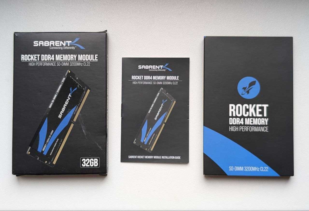 Sabrent 32ГБ DDR4 3200МГц оперативная память SO-DIMM для ноутбука ОЗУ