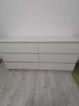 Comoda alba cu 6 sertare