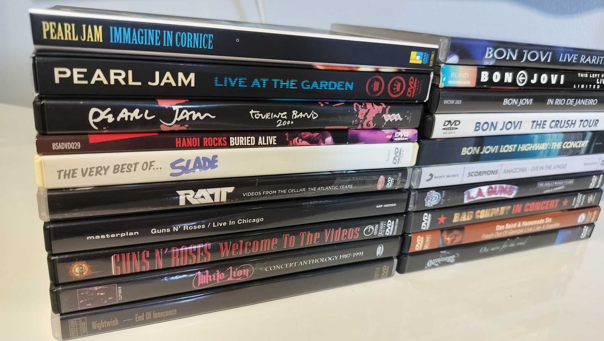 Colectie DVD-uri hard rock Bon Jovi, Scorpions, Guns N' Roses etc