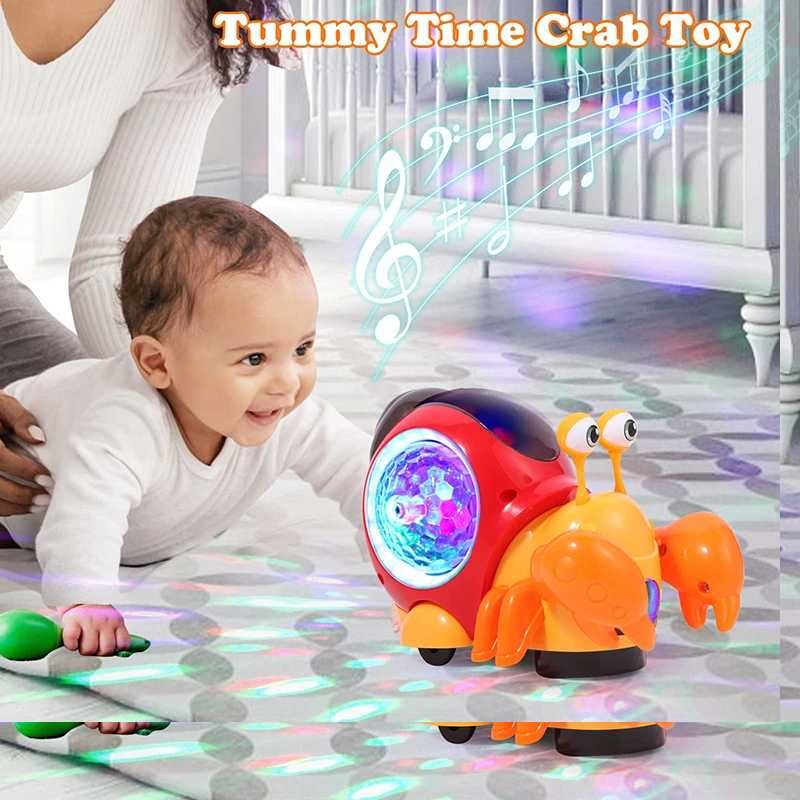 Crab dansator Interactiv pentru copii, lumini si muzica, de la 0 ani