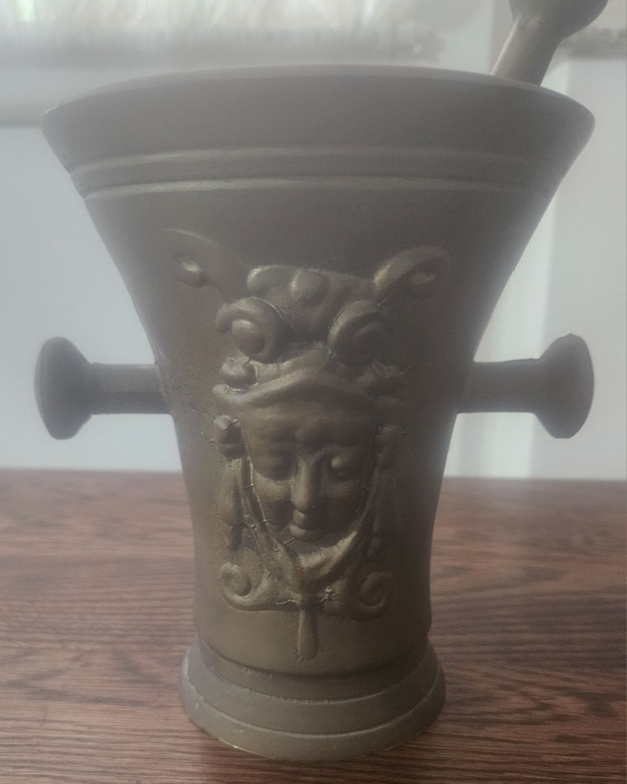 Major vechi din bronz cu elemente epice,cca 1900 Franța