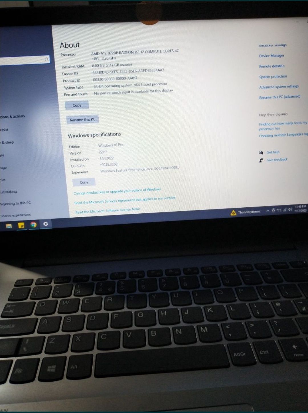 Laptop Lenovo Ideapad