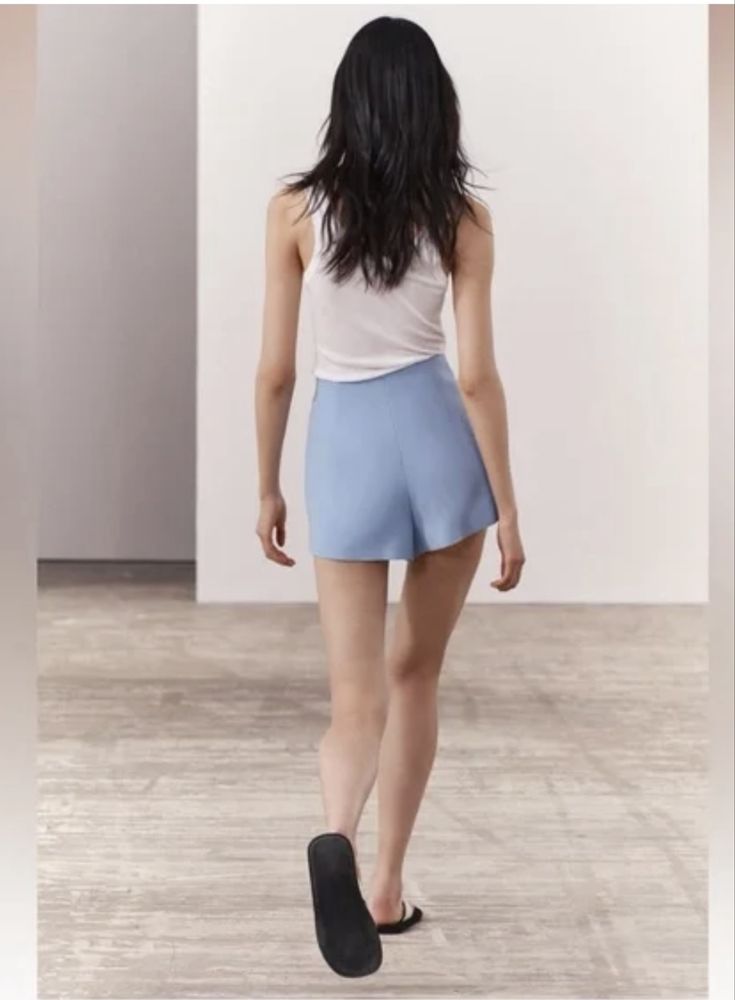 Pantaloni scurti bleu, noi, Zara, S