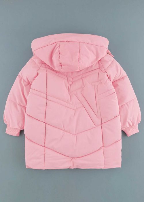 Детско яке с аксесоар зайче, Розов Цвят