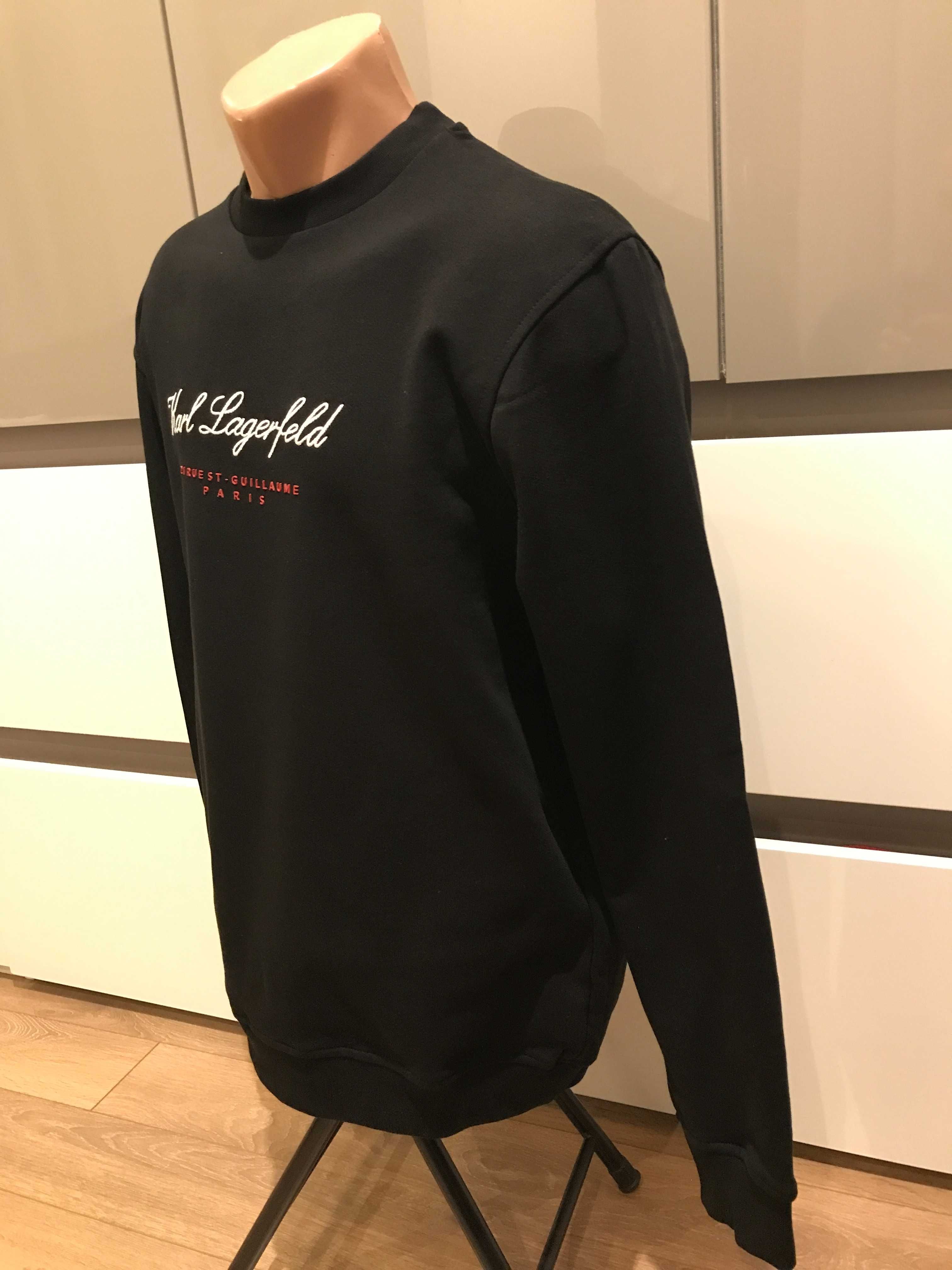 Оригинална унисекс блуза Karl Lagerfeld, черна, размери: L и XL