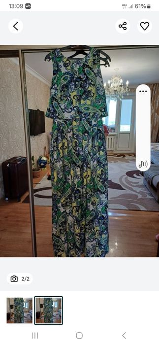 Продам очень красивое , немнущееся платье , в пол, размер 46