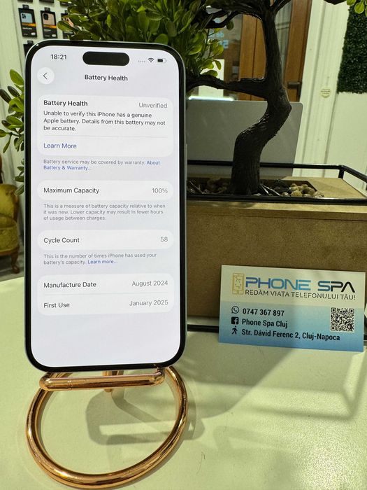 iPhone 15 128Gb 100%- Din magazin,cu garantie! RATE TBI !