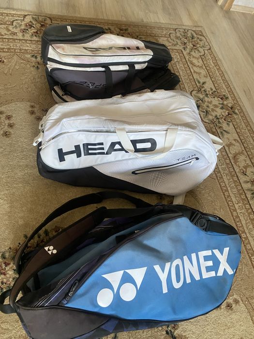 Теннисные сумки Head и Yonex новые и буушные