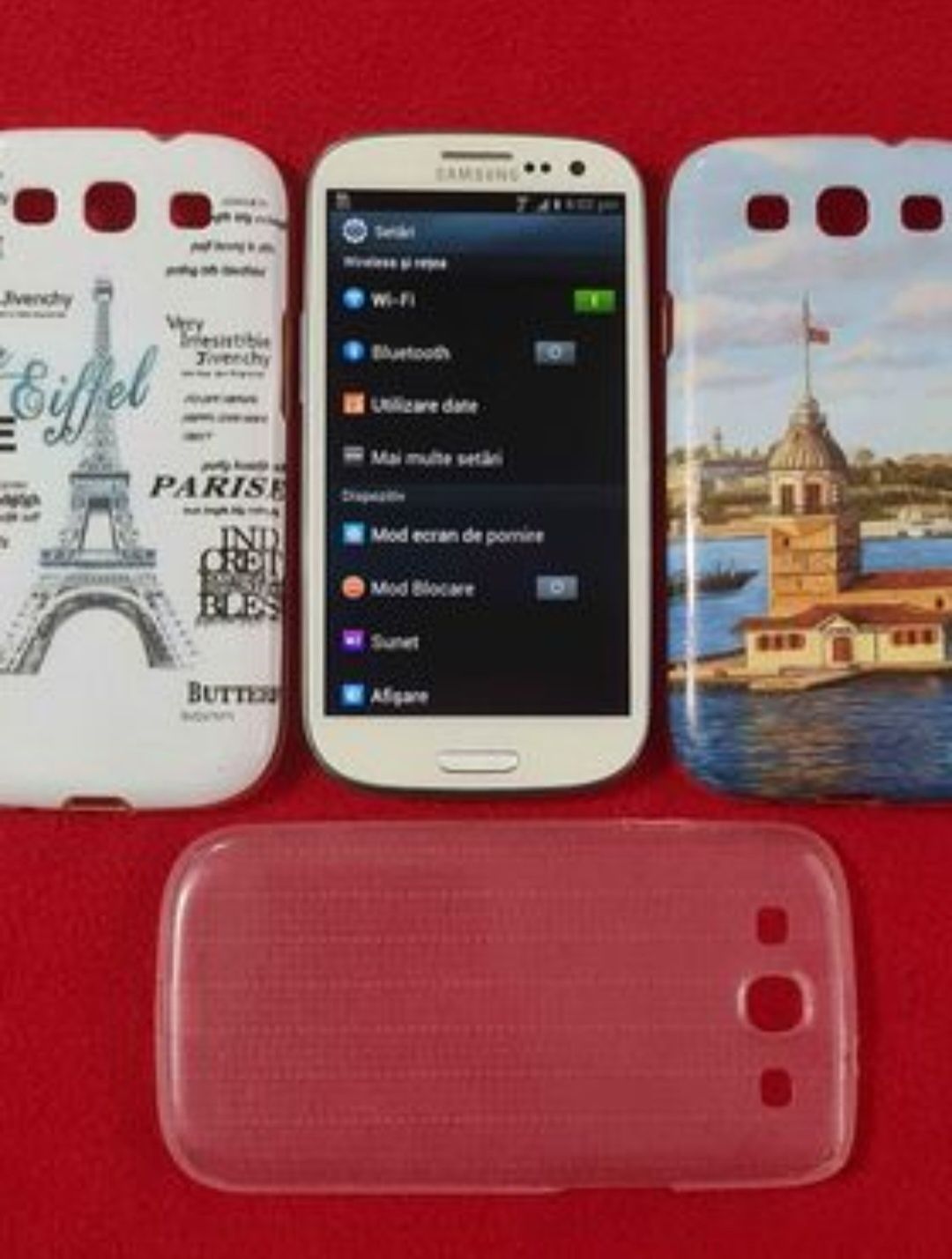 Samsung Galaxy S3 Alb 16Gb, Impecabil, Liber, Huse incluse!!!