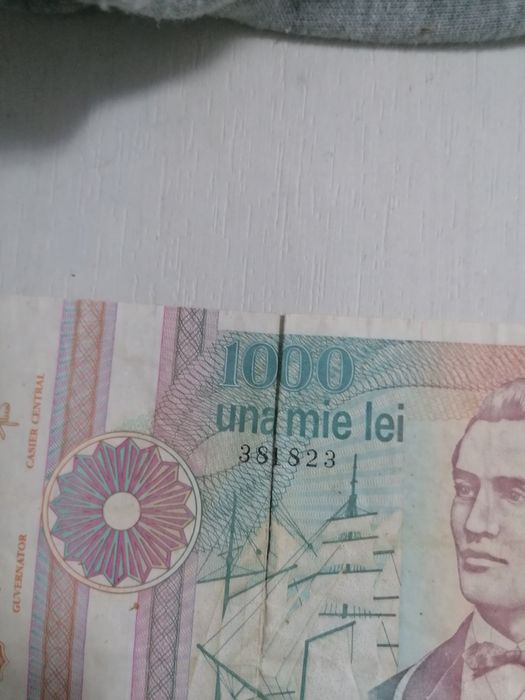 Vând bagnotă românească 1000 lei septembrie 1991 in stare bună