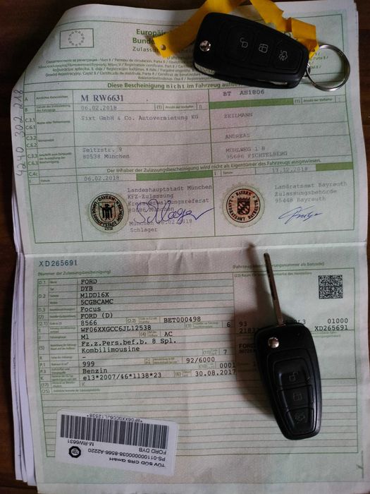 Ford Focus 1.0, benzina, 125 cp, fab 2018, Euro 6, import Germania