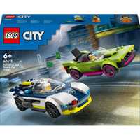 LEGO City 60415 - Urmarire cu masina de politie si masina puternica