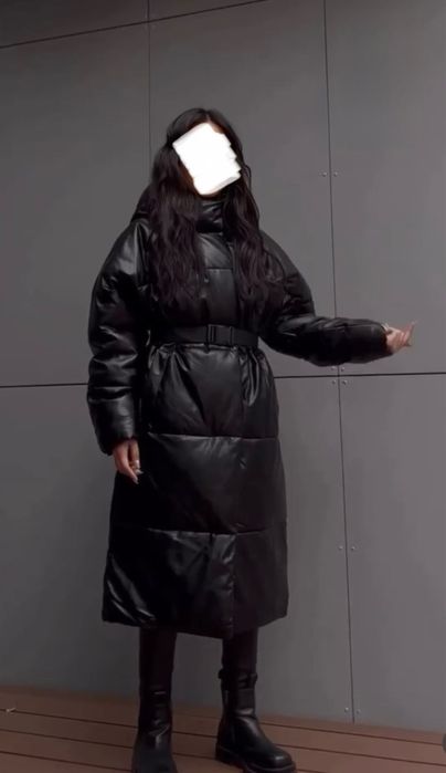 Зимняя куртка из эко кожи