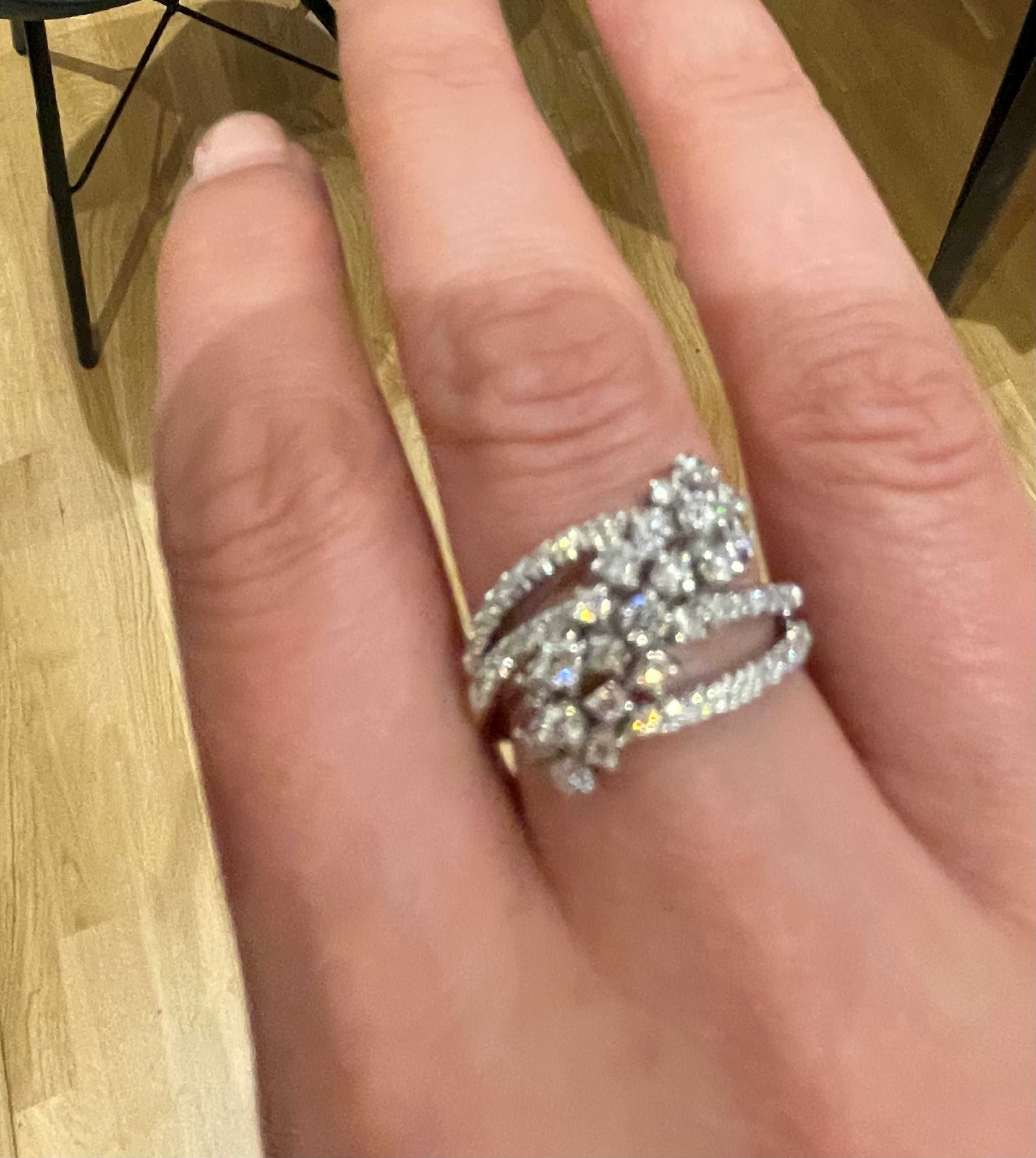 Пръстен с естествени диаманти 0,80 cts Recarlo