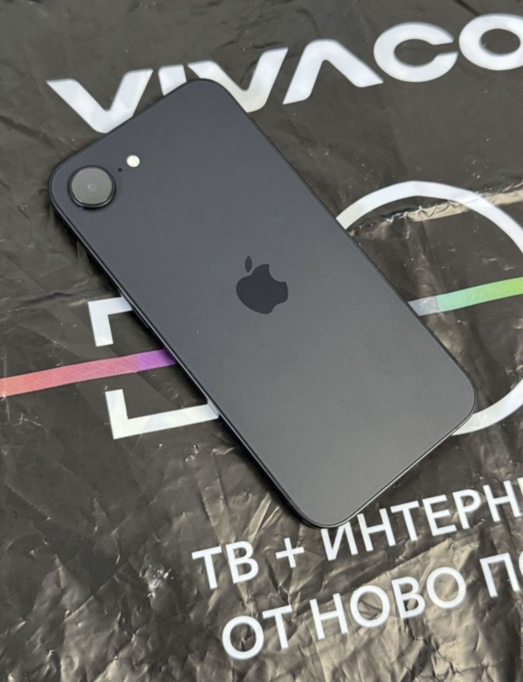КАТО НОВ 128GB iPhone 16e wallet Гаранция от Vivacom до 2027 Black
