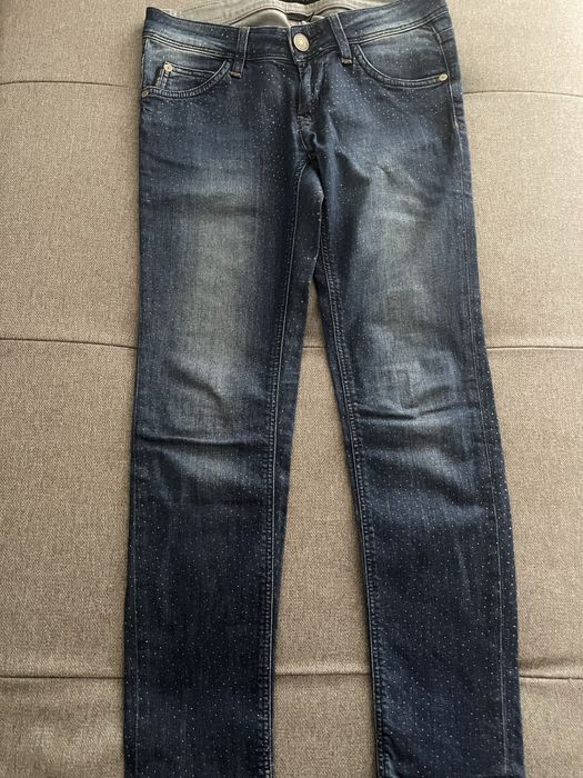 Blugi dama CK cu sclipici mic auriu skinny fit