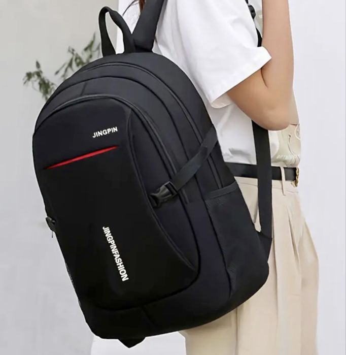 Мъжка обемна черна раница /Ергономична за спорт и туризъм -15%Промоция