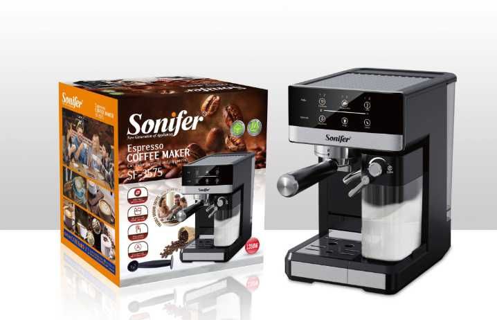 SONIFER SF-3575 рожковая кофеварка, гарантия 1 год, доставка на дом.