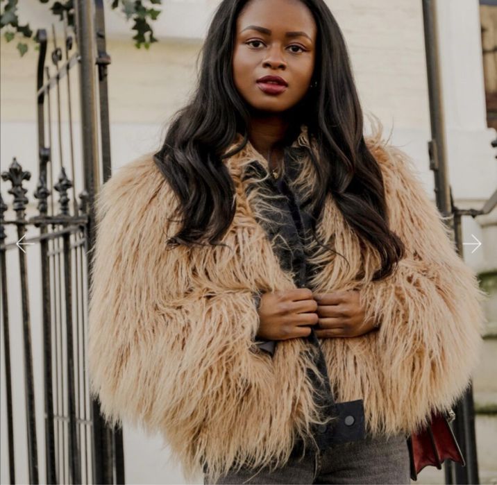 jachetă h&m imitație de blană