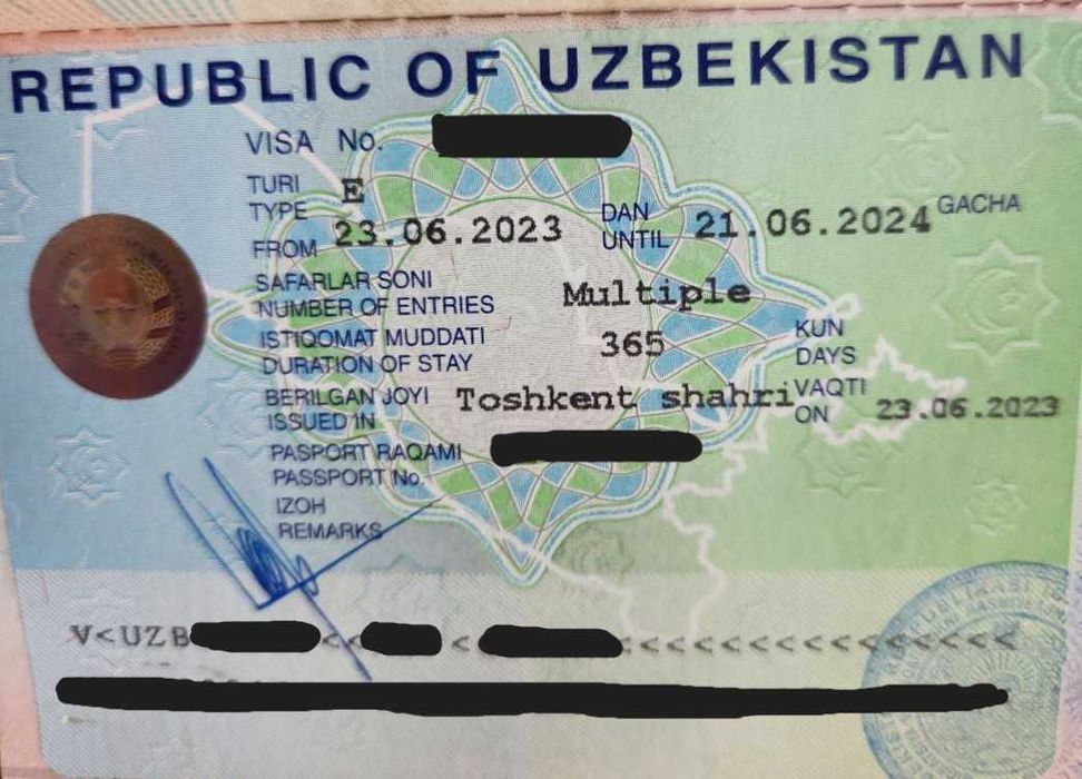 O'zbekistonda chet el Fuqorolari uchun mehnat huquqini beruvchi VIZA