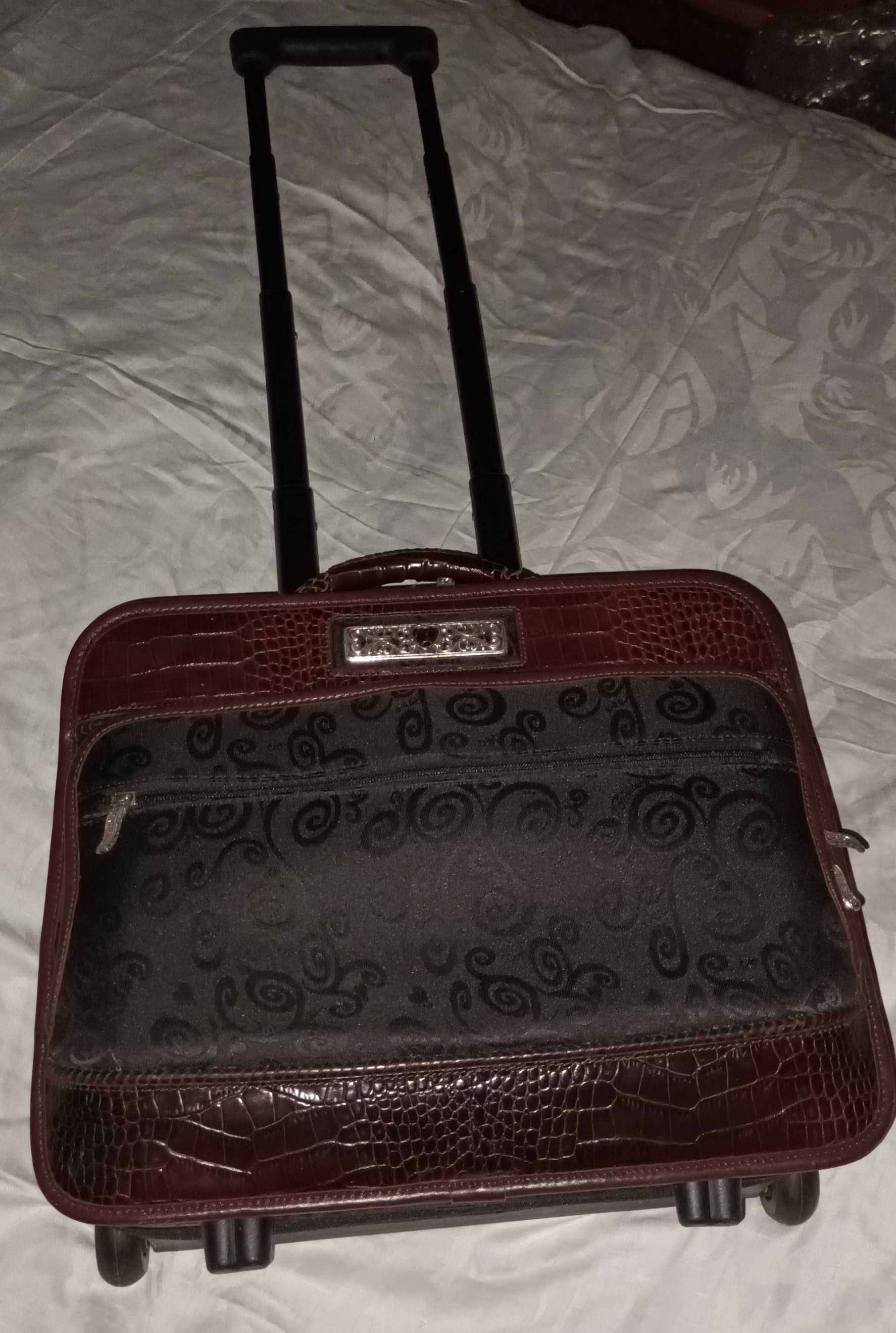 Geanta voiaj/troller Brighton Deluxe (cu piele de crocodil)