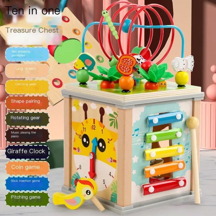 Деревянная развивающая игрушка "Морковка" - музыкальный инструмент и с