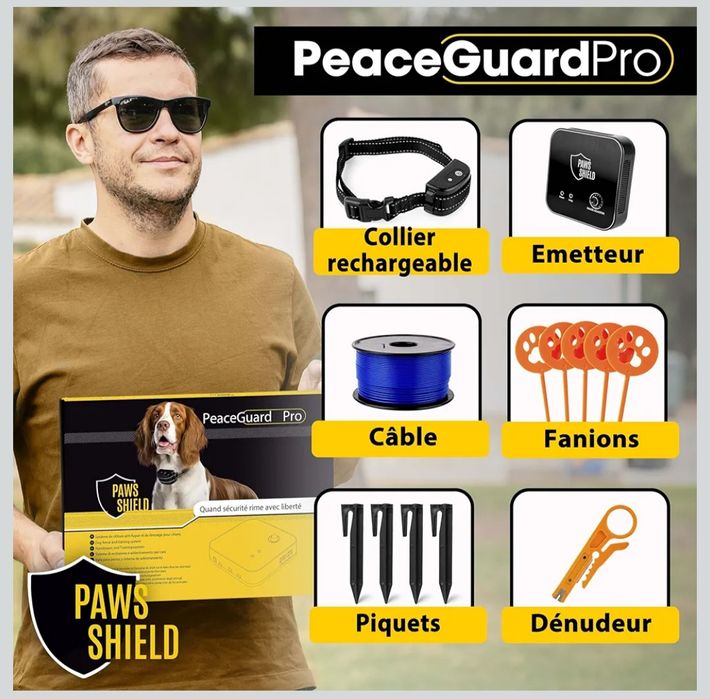 Zgardă Anti-Evadare + Gard Electric Invizibil pentru Câini