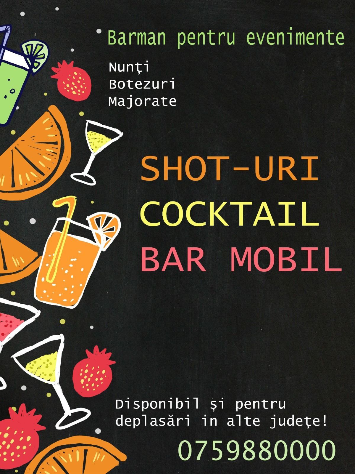Barman Evenimente/ Bar mobil