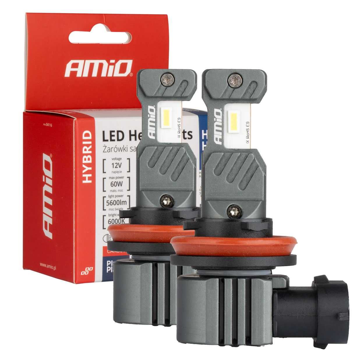 Авто Led крушки AMIO Hybrid H1/H3/H4/H7/H8/H9/H11/HB3/4/HIR2-12V-6000K