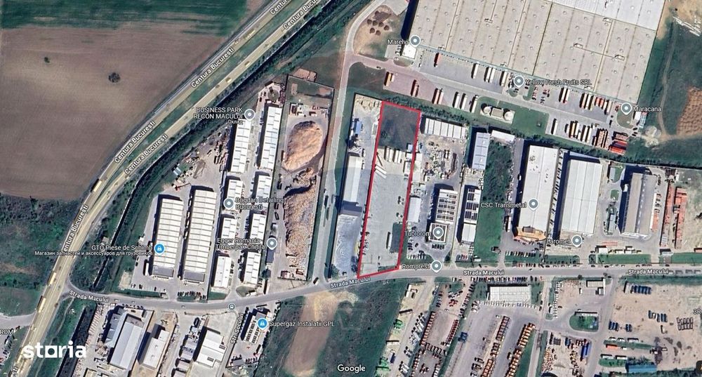 Teren industrial / Platforma betonata Rudeni, deschidere 45 m