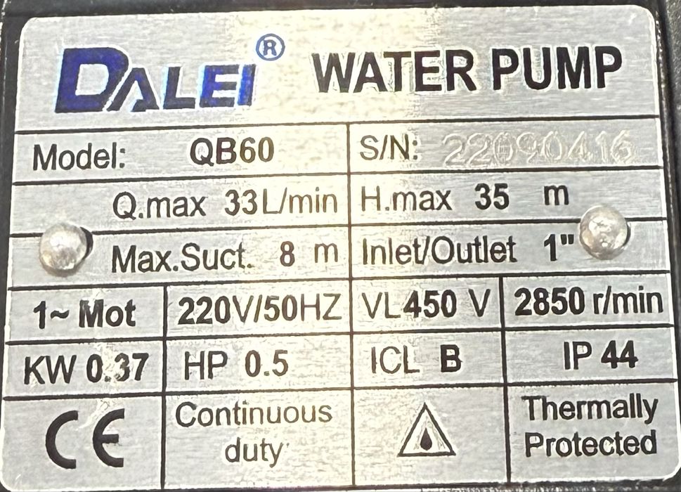 Dalei_Pump: Qb60 model