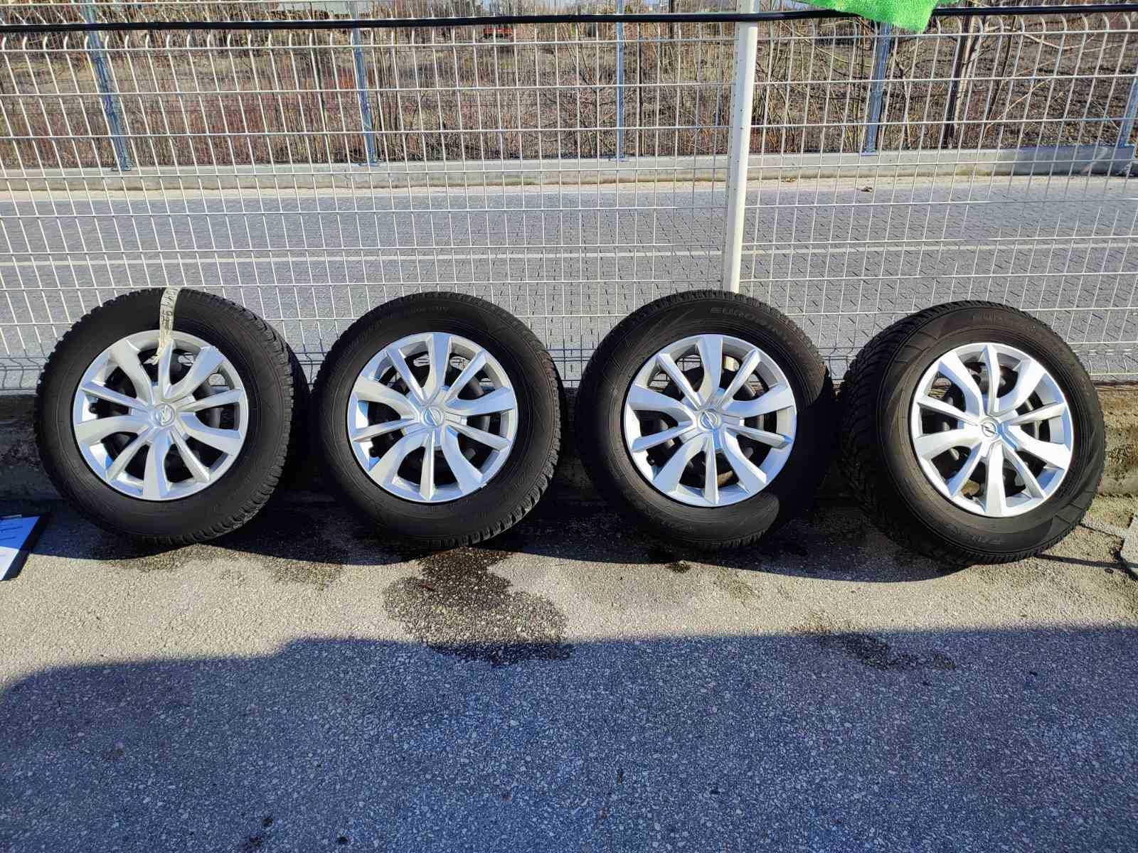 258 - 4бр. Стоманени джанти + тасове 16'' 4x108 с гуми 215/65R16 Opel
