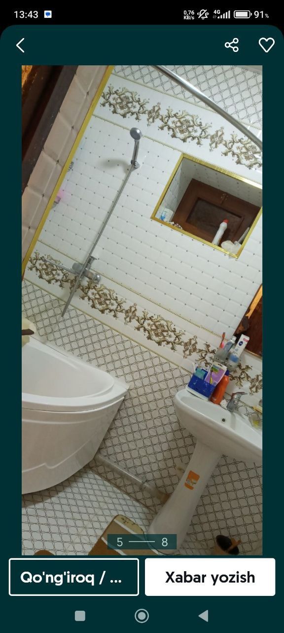Sohildan xovli uy sotiladi
